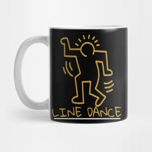 music on and line dance Mug